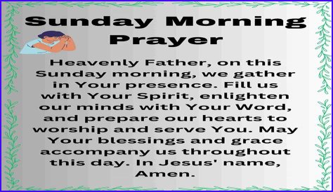 Unlock The Power Of Sunday Morning Prayer Images: Discoveries And Insights